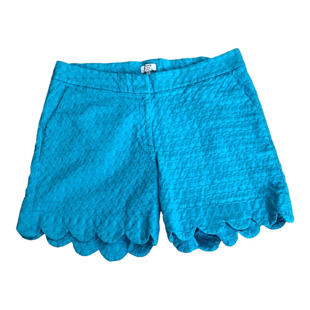 CROWN & IVY BLUE SHORTS WITH SCALLOPED HEM SIZE 16W
